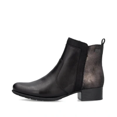 Image of Rieker 78658 Women&#039;s Ankle Boots leather with low heel (Black, UK Footwear Size System, Adult, Women, Numeric, Medium, 4)