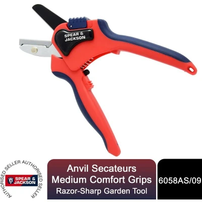 Image of Spear &amp; Jackson Advance Medium Anvil Secateur