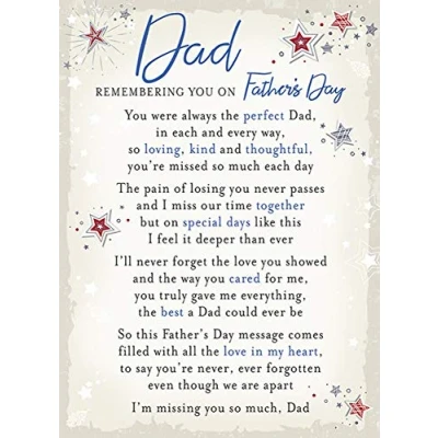 Image of Regal Publishing Father&#039;s Day Card Dad 120 x 165 mm,Beige