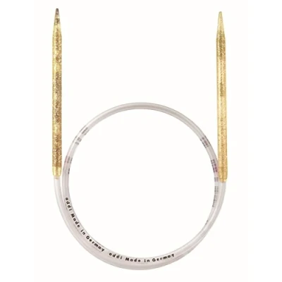 Image of Addi Circular Gold Glitter Plastic Needle, 80cm x 15mm