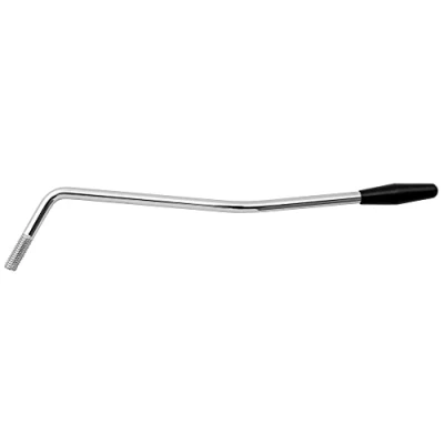 Image of Musiclily 6mm Tremolo Arm Thread Whammy Bar for ST Squier Strat Style Electric Guitar,Chrome with Black Tip