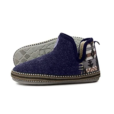 Image of ARIAT Women&#039;s Indoors &amp; Outdoors Rubber Outsole Bootie Slippers, Denim Southwest, S