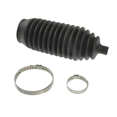 Image of MR244902 Steering Rack Boot BLUE PRINT ADC481506 Rubber Front Axle Left, Right with clamps 11, 43mm 188mm