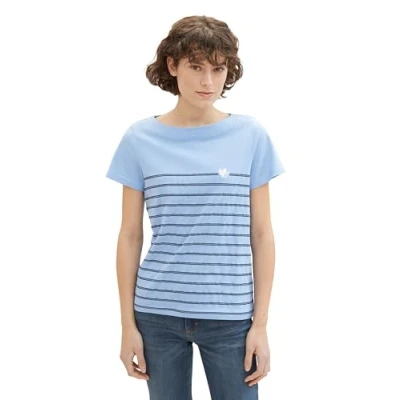 Image of TOM TAILOR Women&#039;s 1041289 T Shirt, 34587 Light Fjord Blue, M