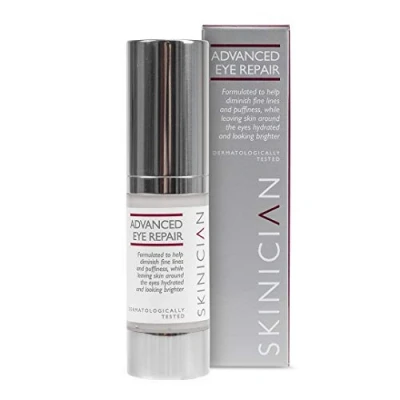 Image of SKINICIAN Advanced Eye Repair Cream for Reducing Fine Lines &amp; Wrinkles Instantly Ageless Under Peptide Complex Serum Brightening Vegan Cruelty Skincare (15ml)