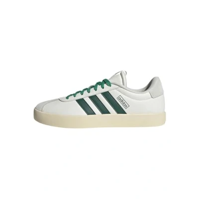 Image of adidas Men&#039;s VL 3.0 Shoes, core White/Collegiate Green/Court Green, 10.5 UK