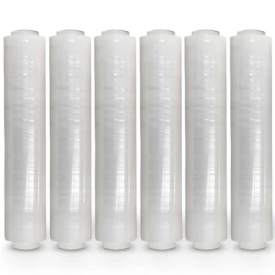 Image of G4GOODS® 6 Rolls Clear Stretch Cling Film 500mm x 300m 17mu (1.80kg)_ Standard Core Tear Resistant Shrink Wrap &amp; Water Proof Industrial Multi Use Pallet Furniture