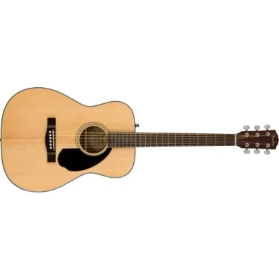 Image of Fender CC 60S Concert Acoustic Guitar, Walnut Fingerboard, Natural, Comes with Free Virtual Lessons