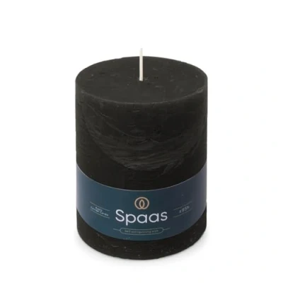 Image of Spaas Rustic Pillar Candle 100/130 mm 95h, Black