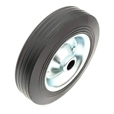 Image of Heavy Duty Steel Wheel &amp; Solid Rubber Tyre 200x55 8 Inch Caravan Jockey