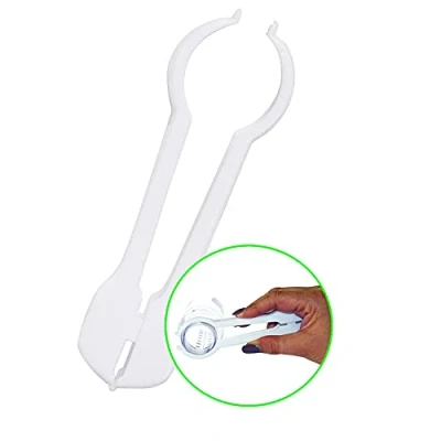 Image of Dreambaby Baby Feeding Bottle Tongs Holder with Non Slip Easy Grip Round Shape Design Clamp White Model G527