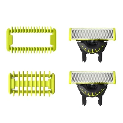 Image of Philips Authentic OneBlade 360 Replacement Blades For Face/Body Kit, Electric Shaver and Trimmer, Model QP624/50