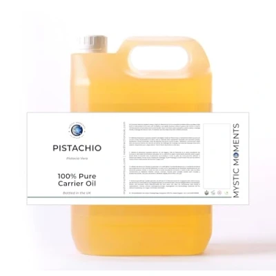 Image of Mystic Moments Pistachio Carrier Oil 10 Litres Pure &amp; Natural Perfect For Hair, Face, Nails, Aromatherapy, Massage and Dilution Vegan GMO Free