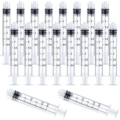 Image of 30 Pack 3cc/ml Luer Lock Syringes without needles, Individually Sterile Sealed (3 ml)