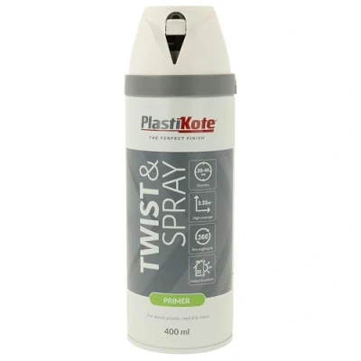 Image of 440.0025000.076 Twist &amp; Spray Primer White 400ml PKT25000 Plastikote