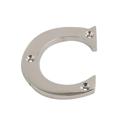 Image of Lunn Hardware Chrome &quot;C&quot; Letter Figure , 2 5/8 Inch Size