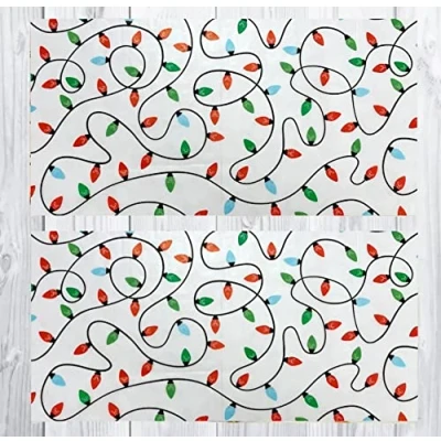Image of Christmas Festive Tissue Paper Wrap Large Gift Wrapping Sheets 50x75cm (10 Sheets, Tree Lights)