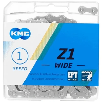 Image of KMC Unisex&#039;s EPT Z1 Wide Chain, Dark Silver, 128 Link