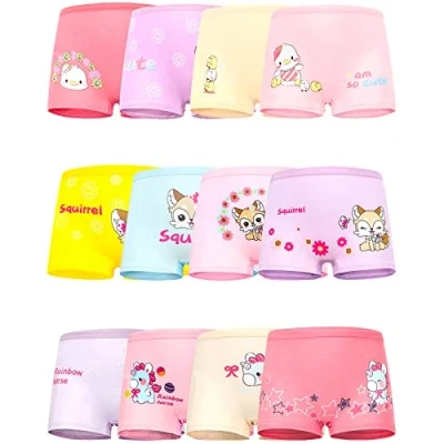 Image of Adorel Girls Boxers Underwear Cotton Underpants Pack of 12 Unicorn 6 7 Years (Manufacturer Size L)