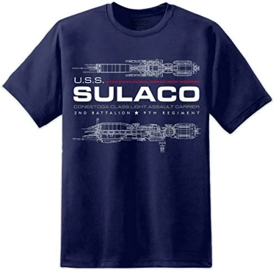 Image of HPC Mens USS Sulaco T Shirt Blue XL
