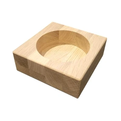 Image of Wooden World wine bottle coaster made of oak wood
