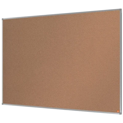 Image of Nobo Cork Noticeboard, 1500 x 1000 mm, Aluminium Trim, Corner Wall Mounting, Essence Range, Light Brown, 1903966