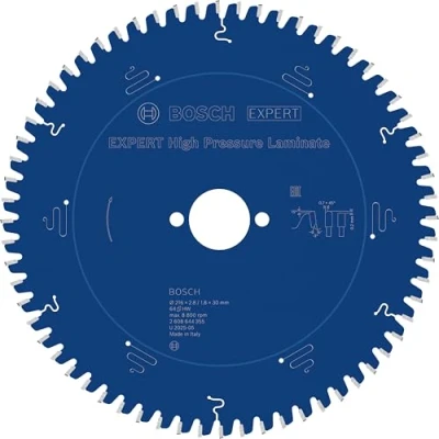 Image of Bosch Professional Circular Saw Blade Expert for high Pressure Laminate (for Laminate, 216 x 30 2.8 mm; Accessories saws)