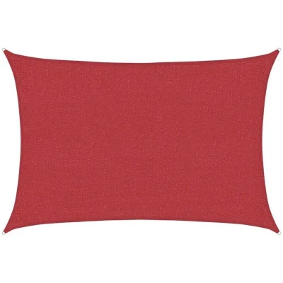 Image of vidaXL Sunshade Sail 160 g/m² Red 3x5 m HDPE
