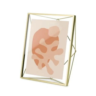 Image of Umber prism picture frame, metal, matt gold, 20x25