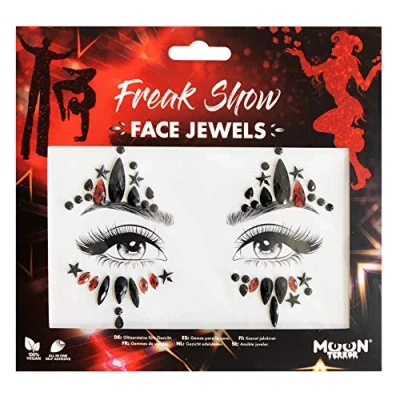 Image of Face Jewels by Moon Terror Freak Show Festival Body Gems, SFX Make up, Crystal up Eye Glitter Stickers, Temporary Tattoo Jewels, Special Effects