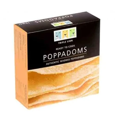 Image of Parkers Triple Lion Plain Uncooked Poppadoms 1kg