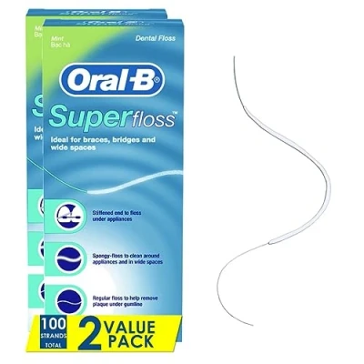 Image of Oral B Super Floss Pre Cut Strands, Mint, 50 Count Twin Pack