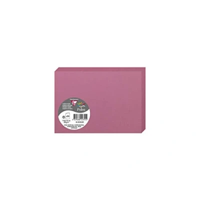 Image of Clairefontaine Ref 22355C Pollen Folded Card (Pack of 25 Sheets) 110 x 155mm Sized, 210gsm Card, Inkjet &amp; Laser Printer Compatible, Acid Free Hydrangea Pink
