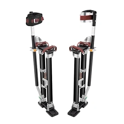 Image of VEVOR Drywall Stilts, 24&#039;&#039; 40&#039;&#039; Adjustable Aluminum Tool Stilts with Protective Knee Pads, Durable and Non Slip Work for Sheetrock Painting, Walking, Taping, Black