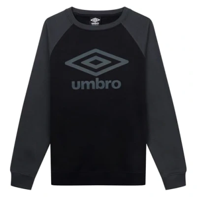 Image of Umbro Mens Raglan Sweatshirt Black/Grey S
