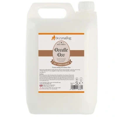 Image of Dezynadog Doodle Doo Dog Conditioner Designed for Coated Breeds Matted Coats Prevents Matting &amp; Tangles Enhances Shine Deeply Cleans Conditions Coat. 5 Litre