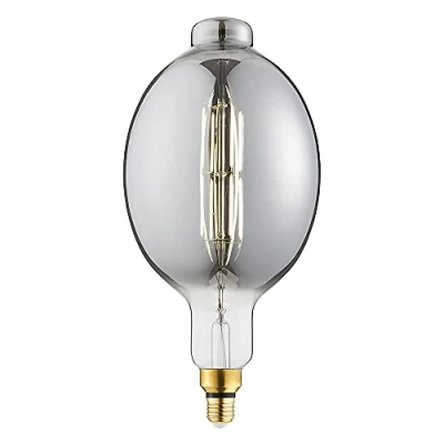 Image of LITECRAFT Light Bulb E27 Edison Screw Filament Oversize Oval Warm White LED Smoke Tint
