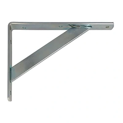 Image of Amig Steel Shelf Bracket Zinc Plated Finish Supports Up to 260 kg Easy Installation 300x225 mm,