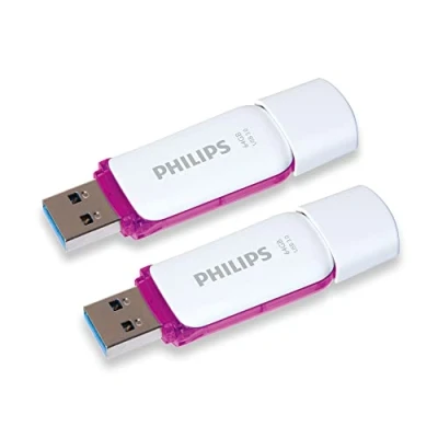 Image of Philips Snow USB Flash Drive 64 GB, 3.0, 2 pack Purple