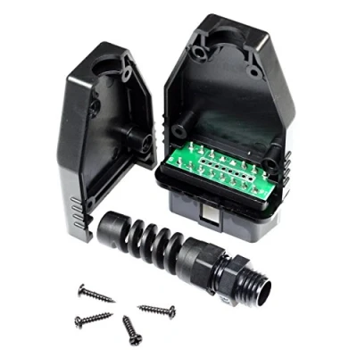 Image of Paradisetronic.com OBD2 connector, housing with circuit board/PCB, OBD II, diagnostic connector for making your own cables vehicles