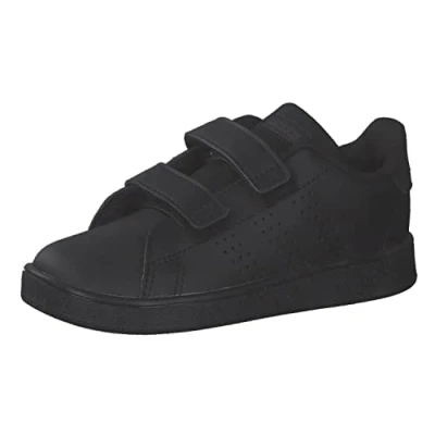 Image of adidas Advantage Lifestyle Court Two Hook and Loop Shoes Tennis, Core Black/Core Black/Grey Six, 5 UK Child