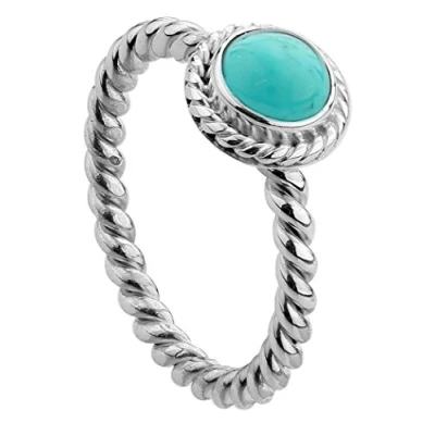 Image of Nenalina Silver Ring Made from 925 Sterling handmade Set with turquoise gemstone 212999 018