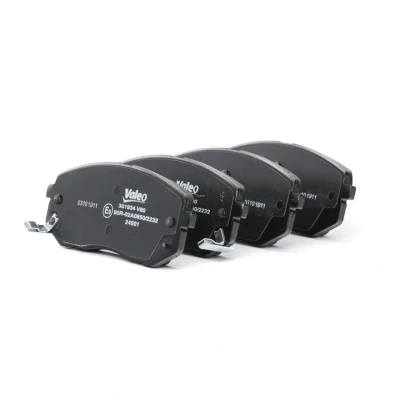 Image of 581012SA51, 581012SA70, 581012SA75, 58101C1A20 Brake pad set VALEO 301934 FIRST Front Axle incl. wear warning contact with anti squeak plate