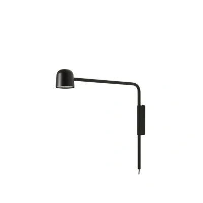 Image of FRANDSEN LED wall lamp Satellite, black, projection 47 cm