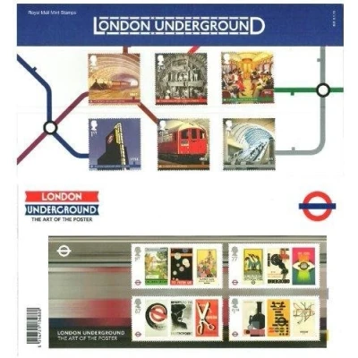 Image of 2013 London Underground Stamps and Mini Sheet in presentation pack