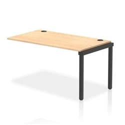Image of Impulse Bench Single Row Ext Kit 1400 Black Frame Desk Maple