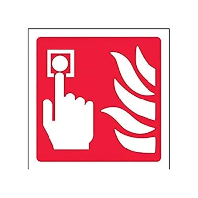 Image of V Safety Call Point Logo Sign 100mm x 1mm Rigid Plastic