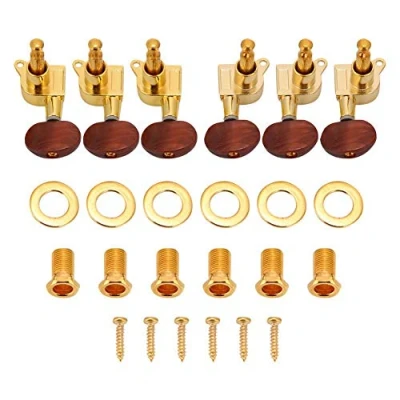 Image of 3L3R Guitar Tuning Pegs,Durable Tuners Machine Heads Knobs for Acoustic Electric Replacement Accessories(Gold)