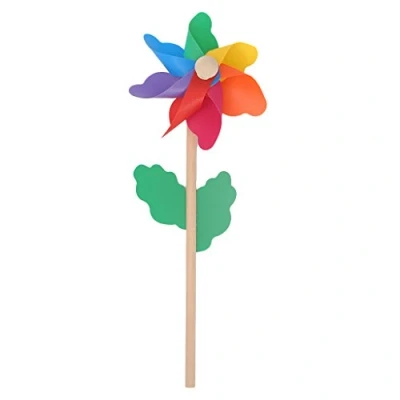 Image of JSGHGDF Wood Windmill Spinner Pinwheels Home Garden Yard Decoration Kids