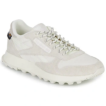 Image of Reebok Men&#039;s Leather Sneakers, Classic White/Classic White/Stucco, 6 UK